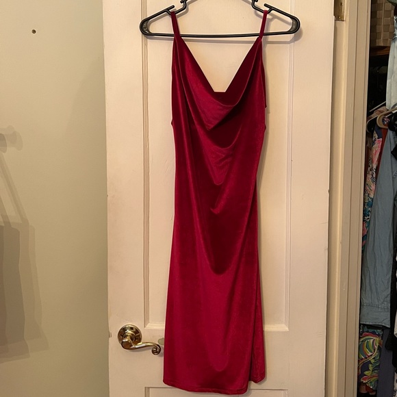 charles richards Dresses & Skirts - Red velvet midi dress
